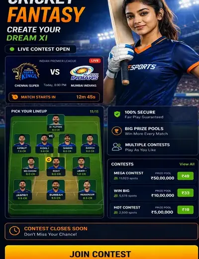 IPL Score (ipl live score) fantasy cricket & matchday visual 3